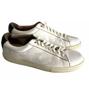 Zespà Aix En Provence Leather Sneakers Women White/Navy Size 8/38 Made In France